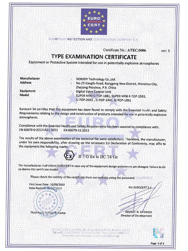 閥門(mén)定位器 : IL-TOP-1441/IL-TOP-1891