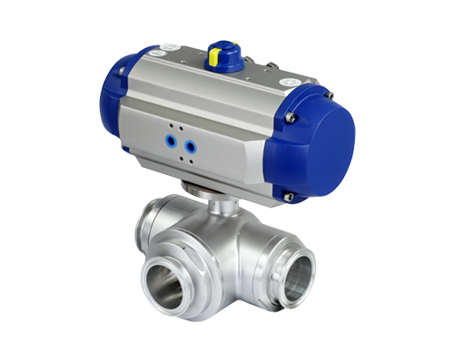 臥式氣動三通球閥