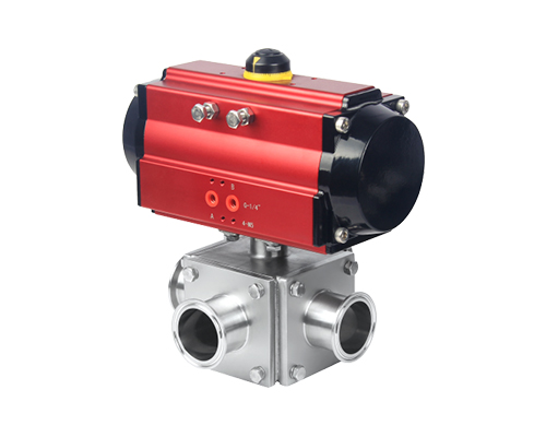 臥式氣動三通球閥